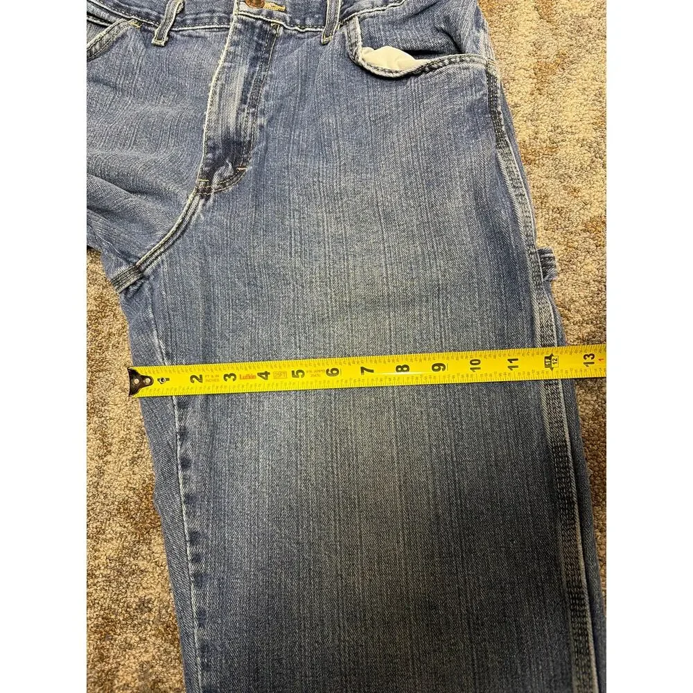 Dickies Jeans Mens 34x32 Blue Medium Wash Relaxed Fit Carpenter Workwear Classic - Picture 8 of 15